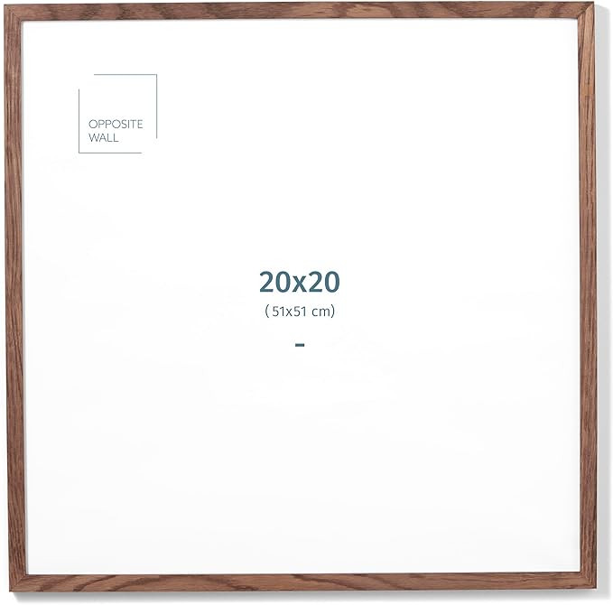 Opposite Wall - 20x20 in - Dark Solid Oak Wood Picture Frame - Lightweight, Versatile & Shatterpr... | Amazon (US)