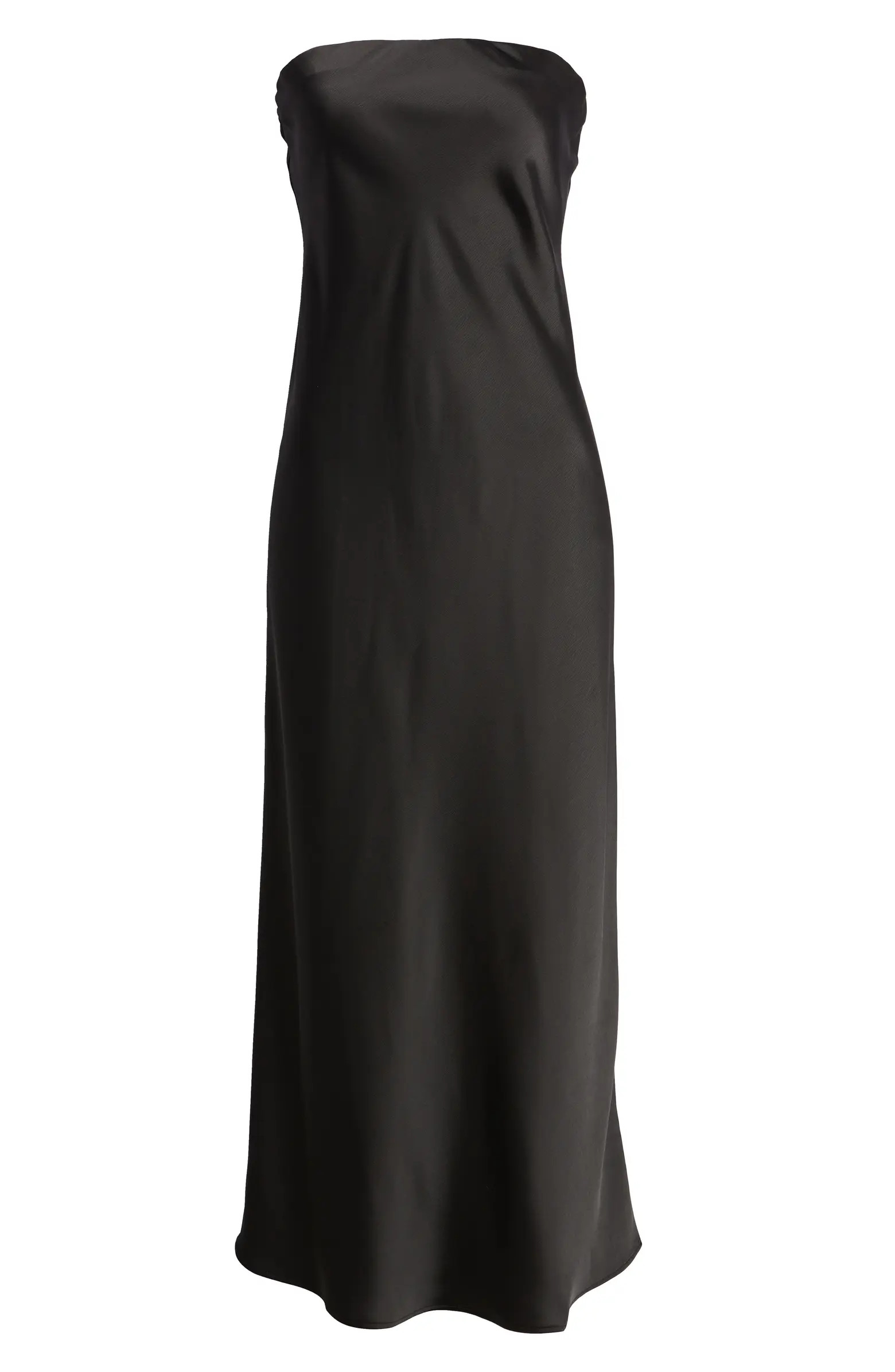 WAYF Strapless Matte Satin Bias Cut Gown | Nordstrom | Nordstrom