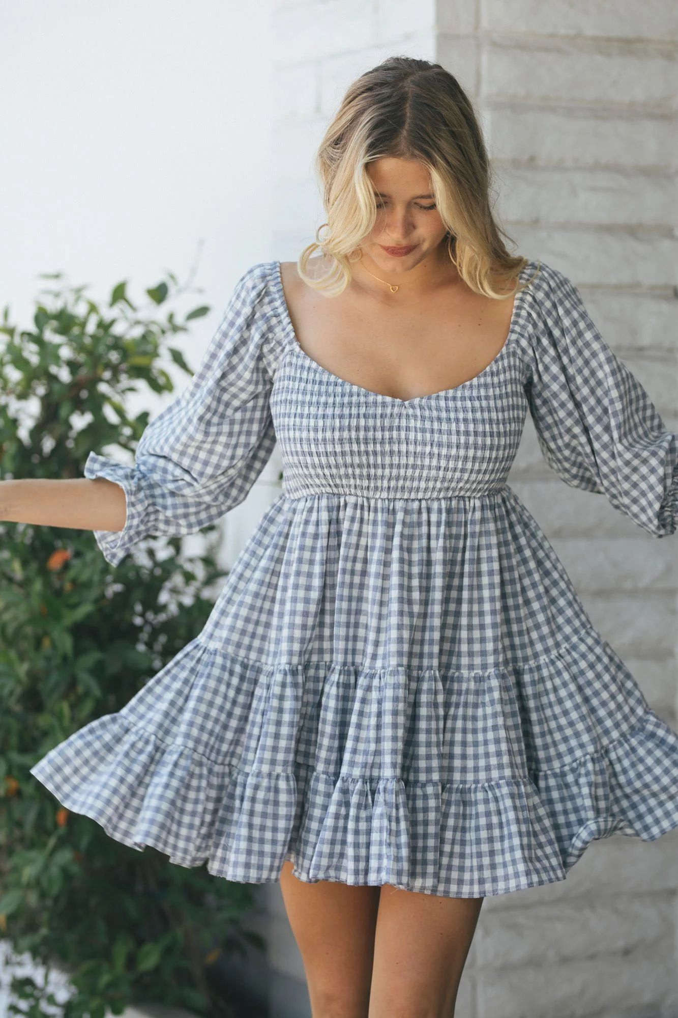 Nadia Tiered Mini Dress | Morning Lavender