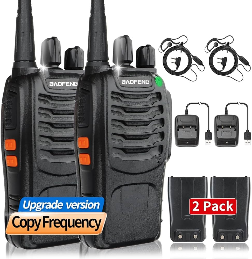 Baofeng Walkie Talkies Long Range Walkie Talkie for Adults with Earpiece Mic Rechargeable 2 Way R... | Amazon (US)