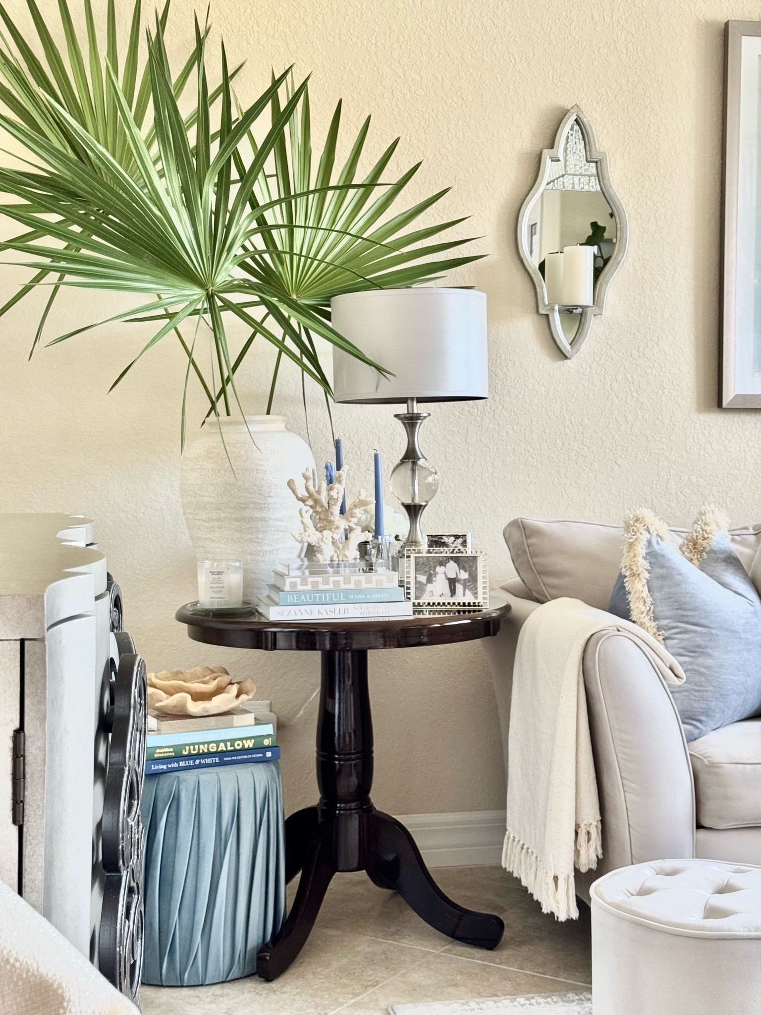🥰I’m in love with this summer vignette in our formal living room! Decorating with fresh cut palms is the easiest way to add elegance to your home this summer season!🩵🌴

Home Decor | Summer Decor | Modern Coastal Decor | Transitional Decor | Traditional Decor

#LTKHome #LTKSeasonal