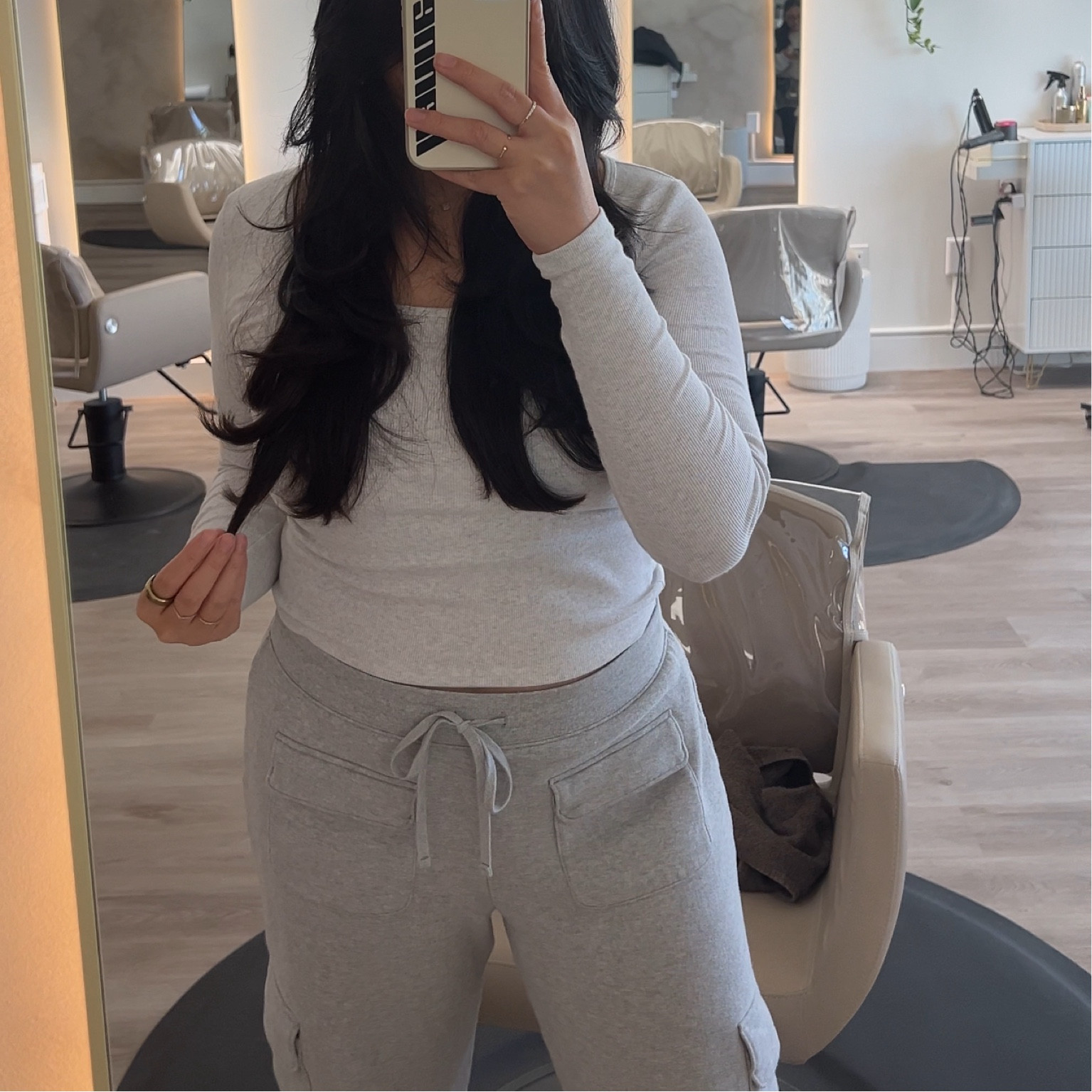 The softest ribbed long sleeve! Sweats were limited but I’ll link the most similar 🤍

#LTKActive #LTKGiftGuide #LTKCyberWeek