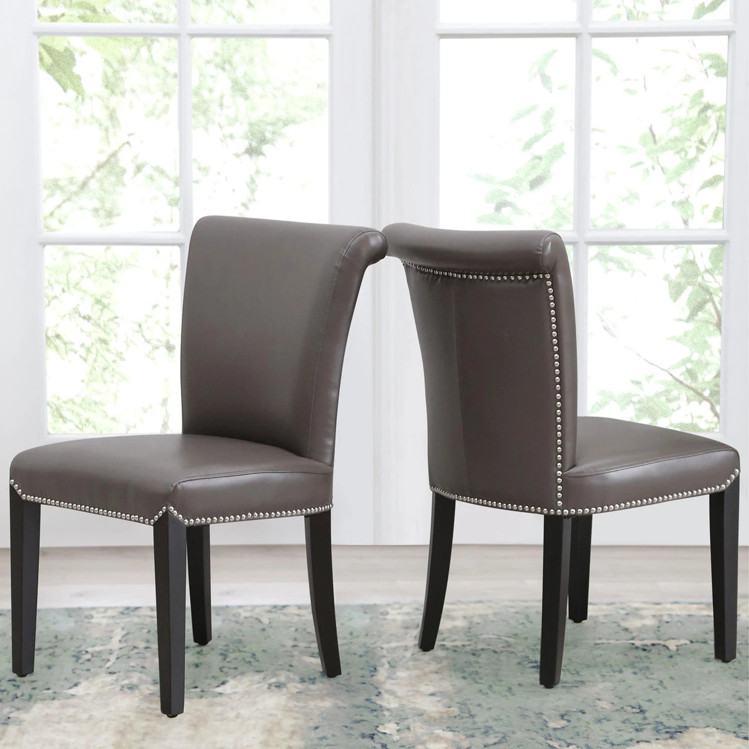 Soloman Durable Gray Faux Leather Dining Chair Set of 2 | Sam's Club