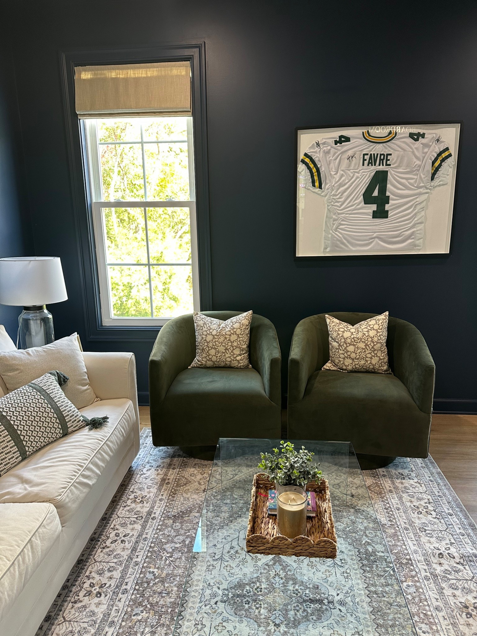 Moody + Intentional for my husbands office 🌿
Paint color: SW In the Navy