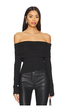 MORE TO COME Andrea Off Shoulder Top in Black from Revolve.com | Revolve Clothing (Global)