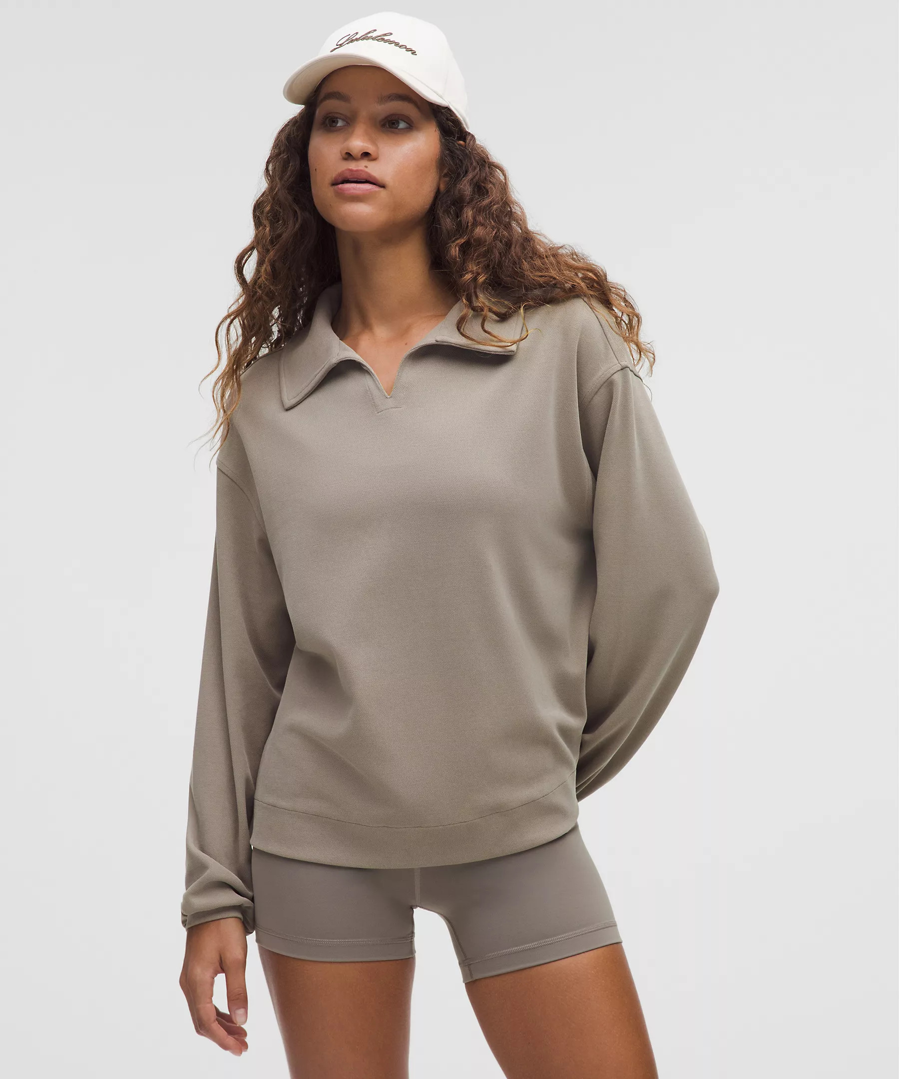 Softstreme Pique Oversized Long-Sleeve Polo Shirt | Lululemon (US)