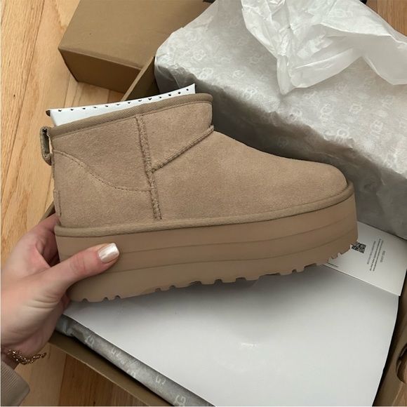 UGG Classic Ultra Mini Platform in Sand | Poshmark