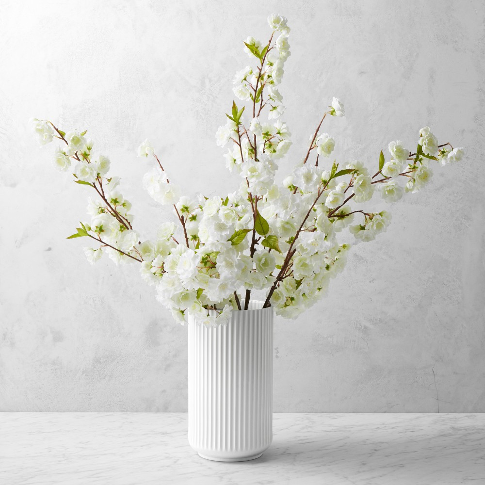 Williams Sonoma Faux Floral Branch Stem, White Blossom | Williams-Sonoma