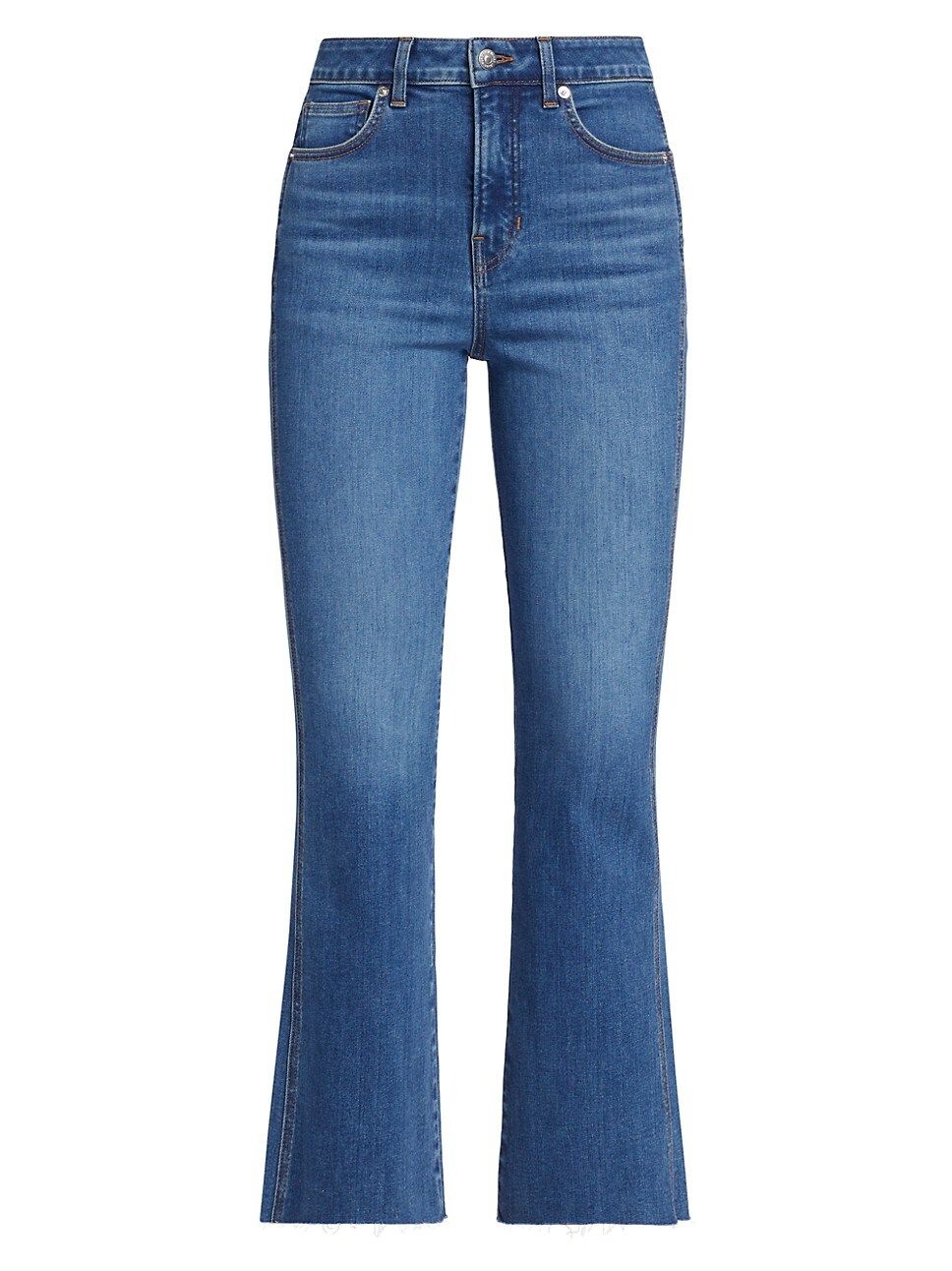 Carson High-Rise Stretch Flare Ankle Jeans | Saks Fifth Avenue