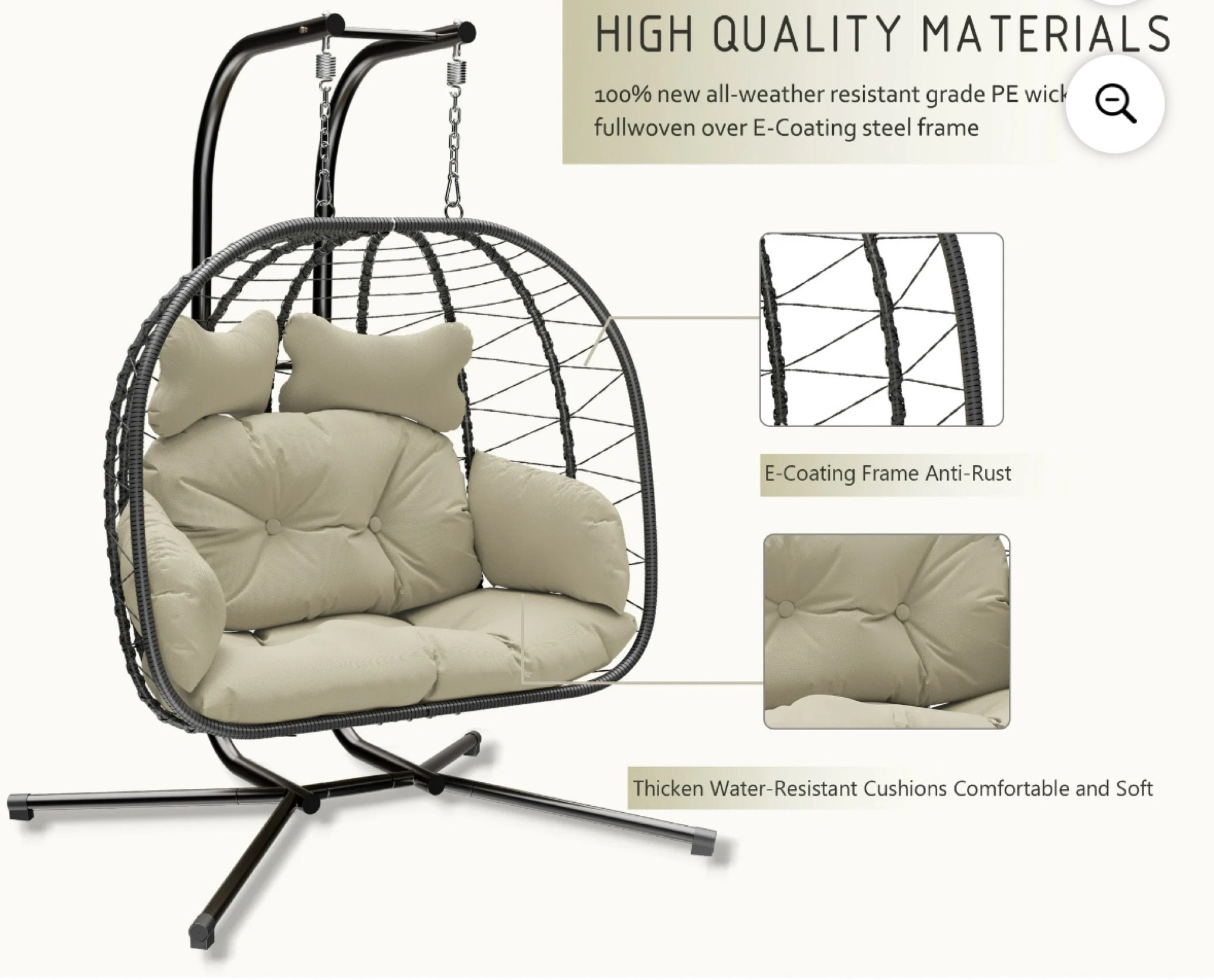 Double egg chair under $200!!!!

#LTKSeasonal #LTKxNSale #LTKSummerSales