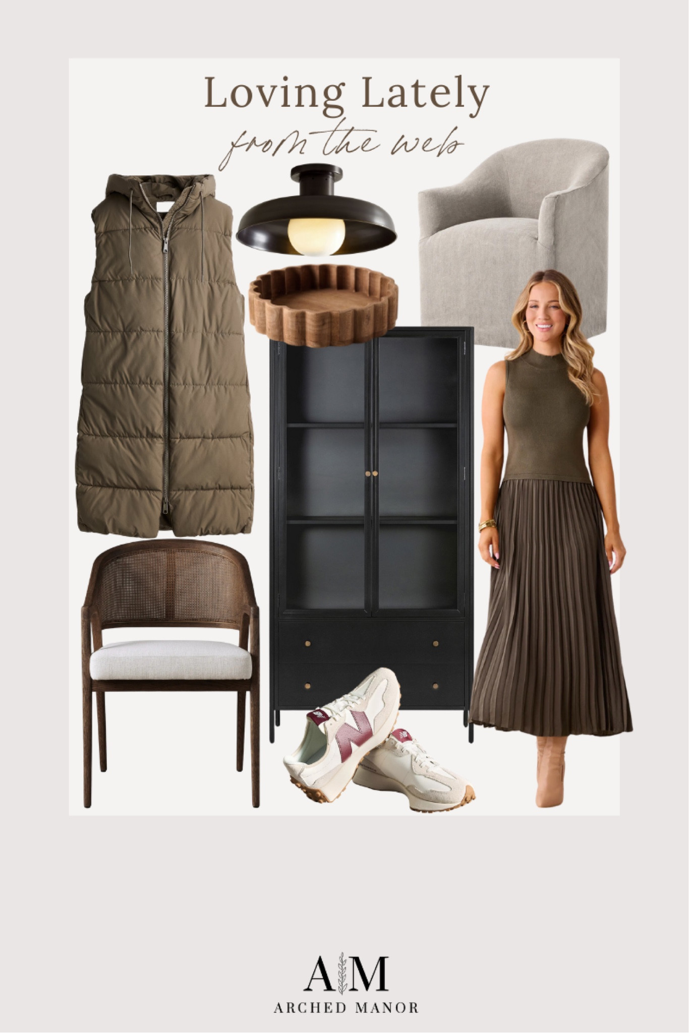 Loving Lately 

Dress  vest  chair  sneakers  home decor  trending home  fall decor  seasonal  home finds  ArchedManor 

#LTKStyleTip #LTKHome