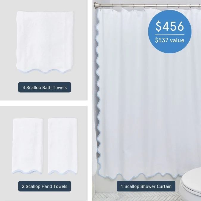 Scallop Bath & Shower Set | Weezie Towels