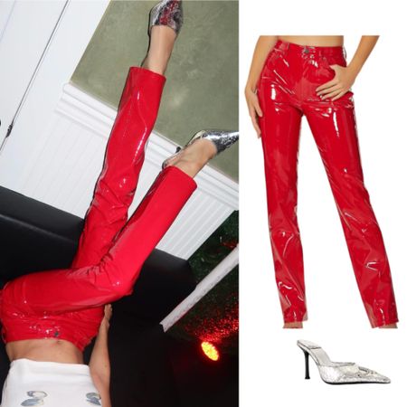 Amanda Batula’s Red Leather Pants 📸= @amandabatula 