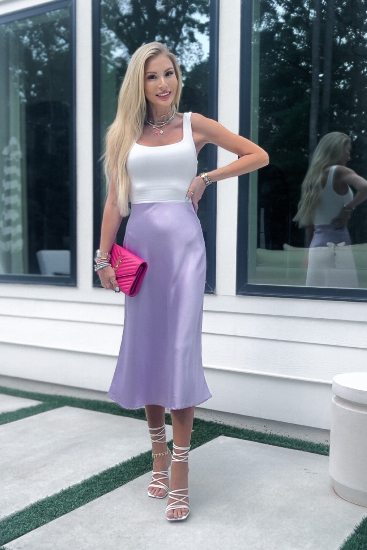 Amazon maxi skirt 
Wearing size XS 
Satin long skirt Amazon fashion 

#LTKFindsUnder50