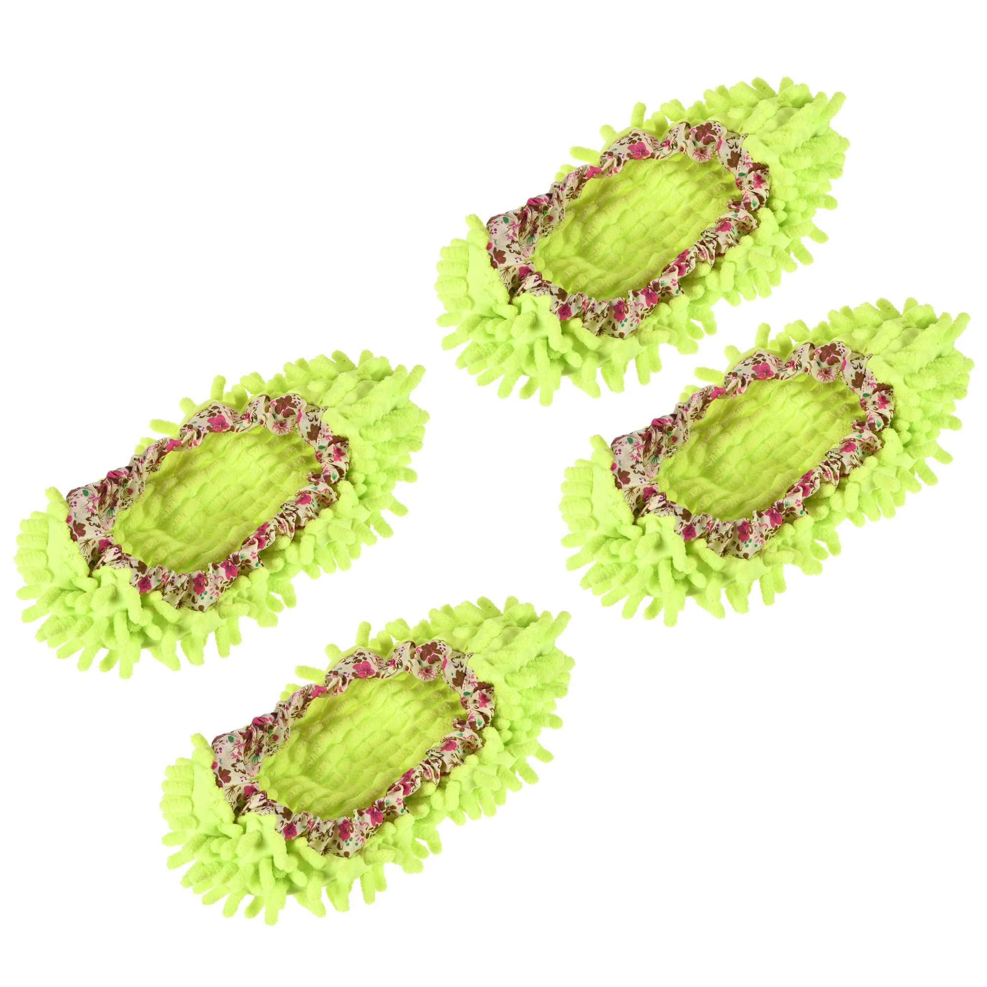 Unique Bargains Washable Cleaning Shoes Cover Multifunction Chenille Microfiber Duster Mop Slippers Foot Socks Tools for House Floor 4pcs Green | Lowe's