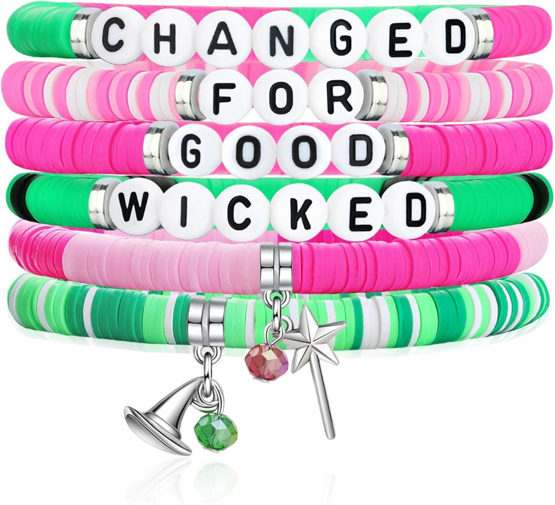 imani 6 Pcs Wicked Bracelet-CHANGED For GOOD, Elphaba Galinda Christmas Valentine's Day Jewelry G... | Amazon (US)