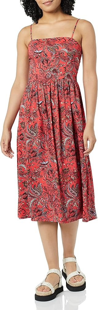 Goodthreads Women's Georgette Smock-Back Cami Midi Dress | Amazon (US)