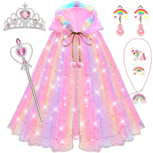 Princess Dress Up for Girls 4-6,Princess Dresses for Girls Toys for 3 4 5 6 7 8 Year Old Girls Gifts,Kids Toys for Girls Age 6-8 Toddler Cape Set Easter Halloween Costumes Party Christmas Birthday | Amazon (US)