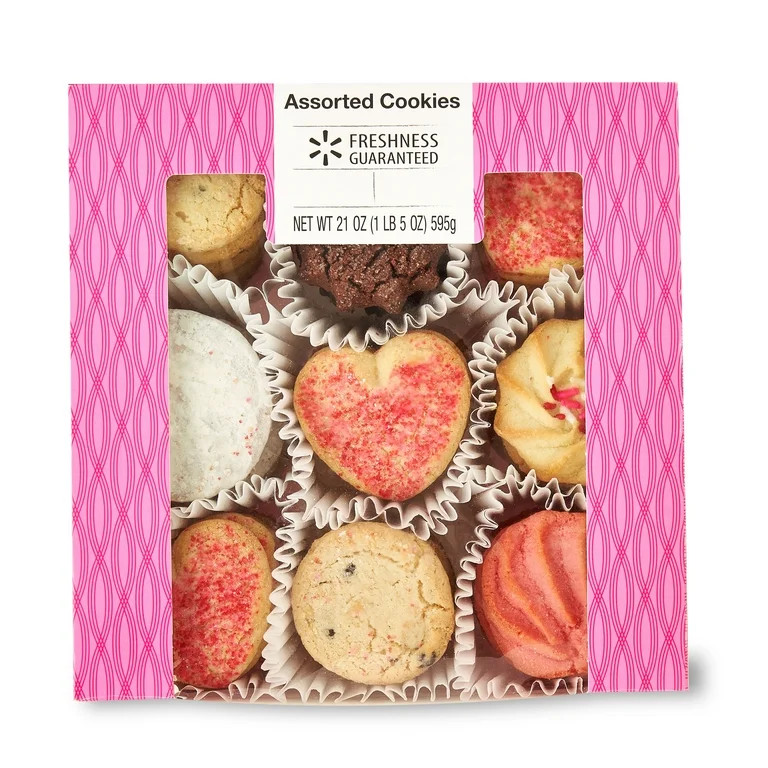 Freshness Guaranteed Valentine's Day Assorted Cookies, 21 oz, 45 Count | Walmart (US)