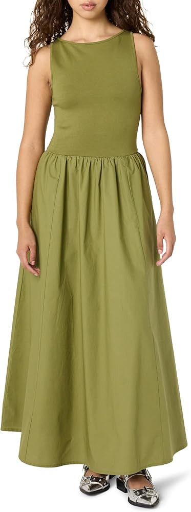 The Drop Women's Dia Mixed Fabric Midi Tank Dress | Amazon (US)