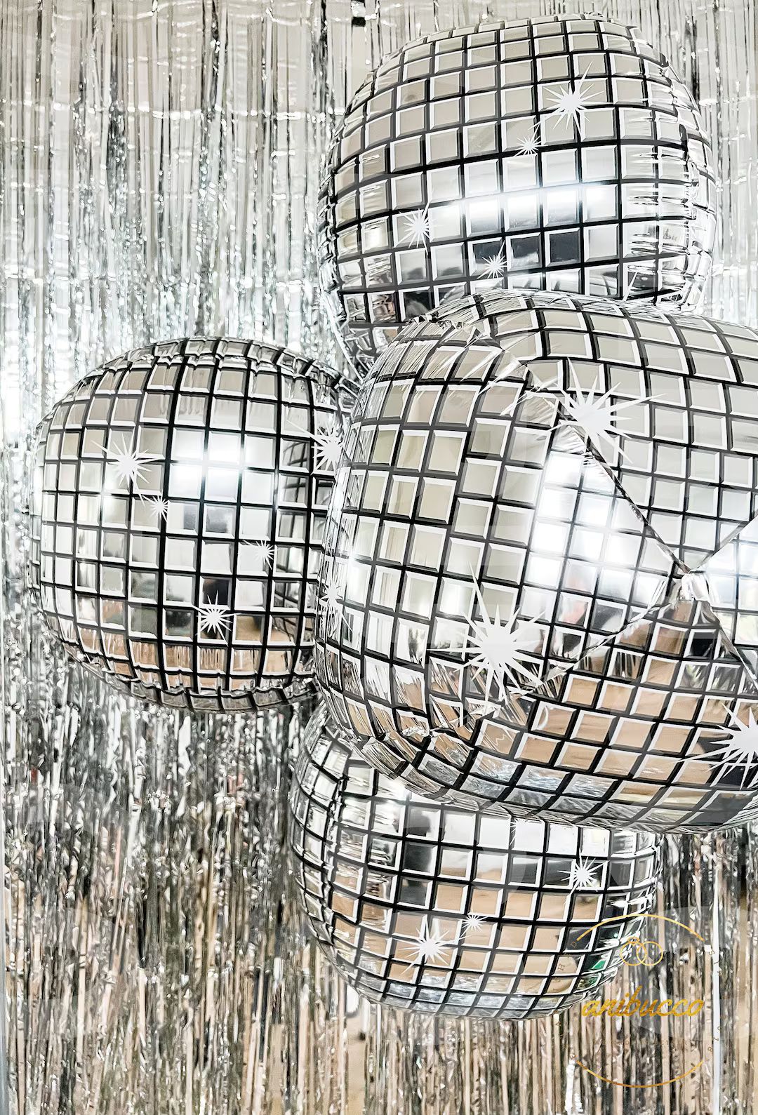 22" Disco Ball Foil Balloons, 5 pcs Retro Bachelorette Party Decorations, Last Disco, Decades Bir... | Etsy (US)