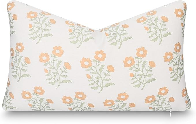 Crumbs Home Modern Farmhouse California Casual Indoor Outdoor Lumbar Pillow Cover, 12"x20" Water ... | Amazon (US)
