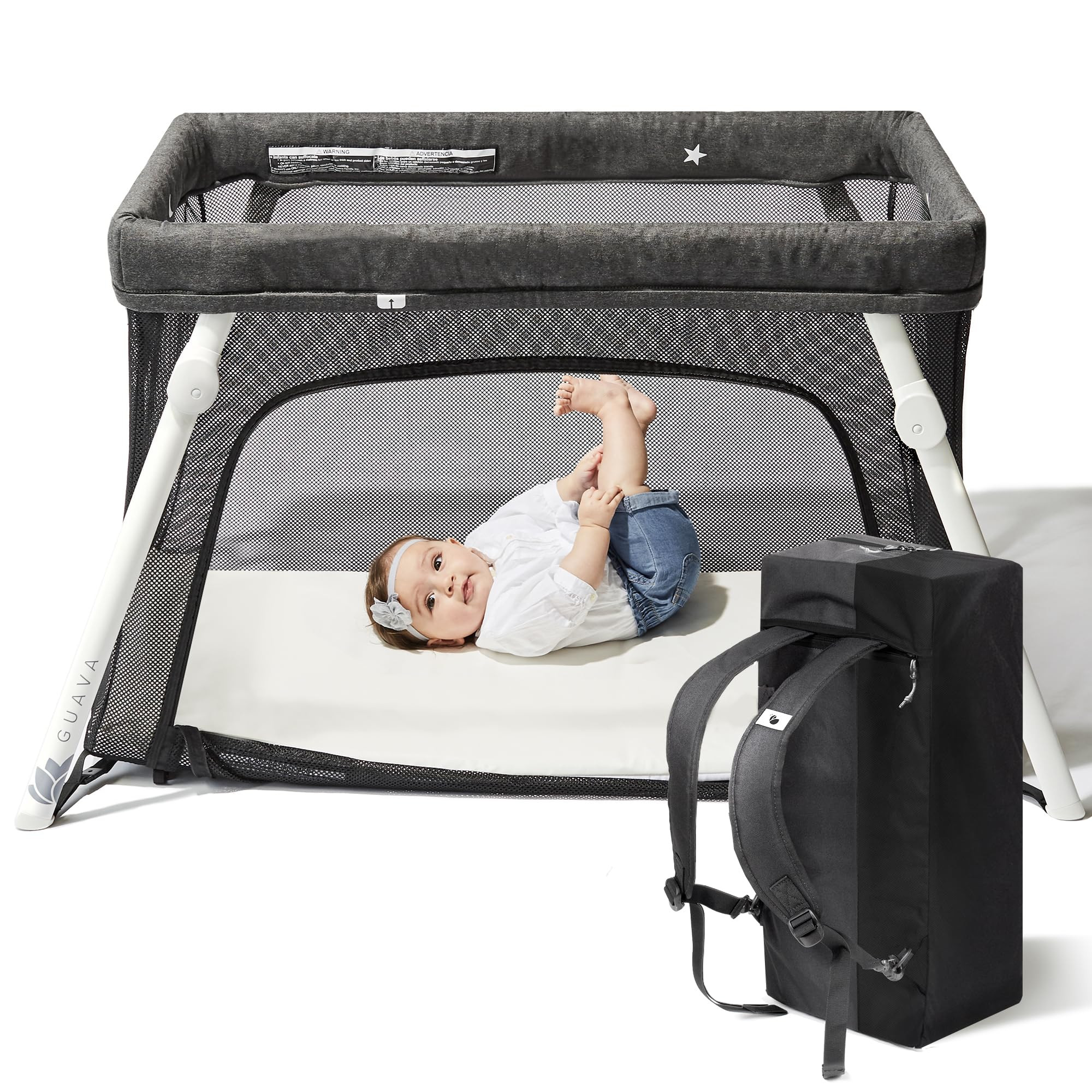 Guava Lotus Travel Crib with Lightweight Backpack Design | Certified Baby Safe Portable Crib | Fo... | Amazon (US)