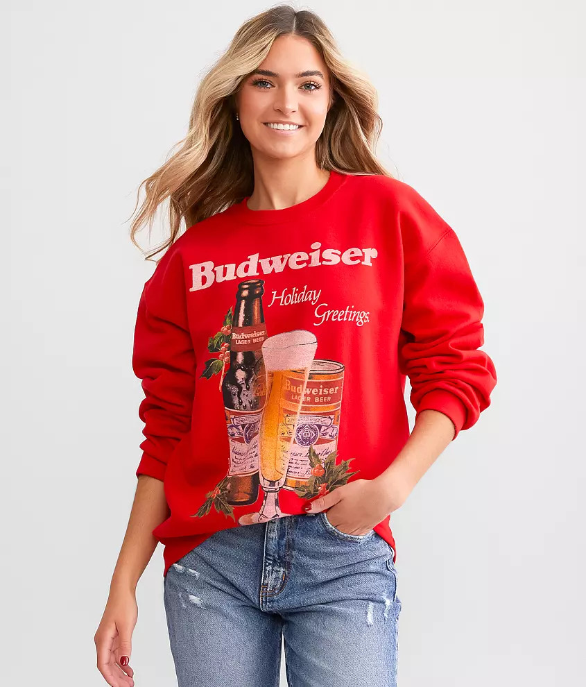 Budweiser Holiday Oversized Pullover | Buckle