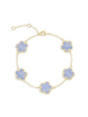 Flower 14K Goldplated 5-Station Bracelet | Saks Fifth Avenue OFF 5TH