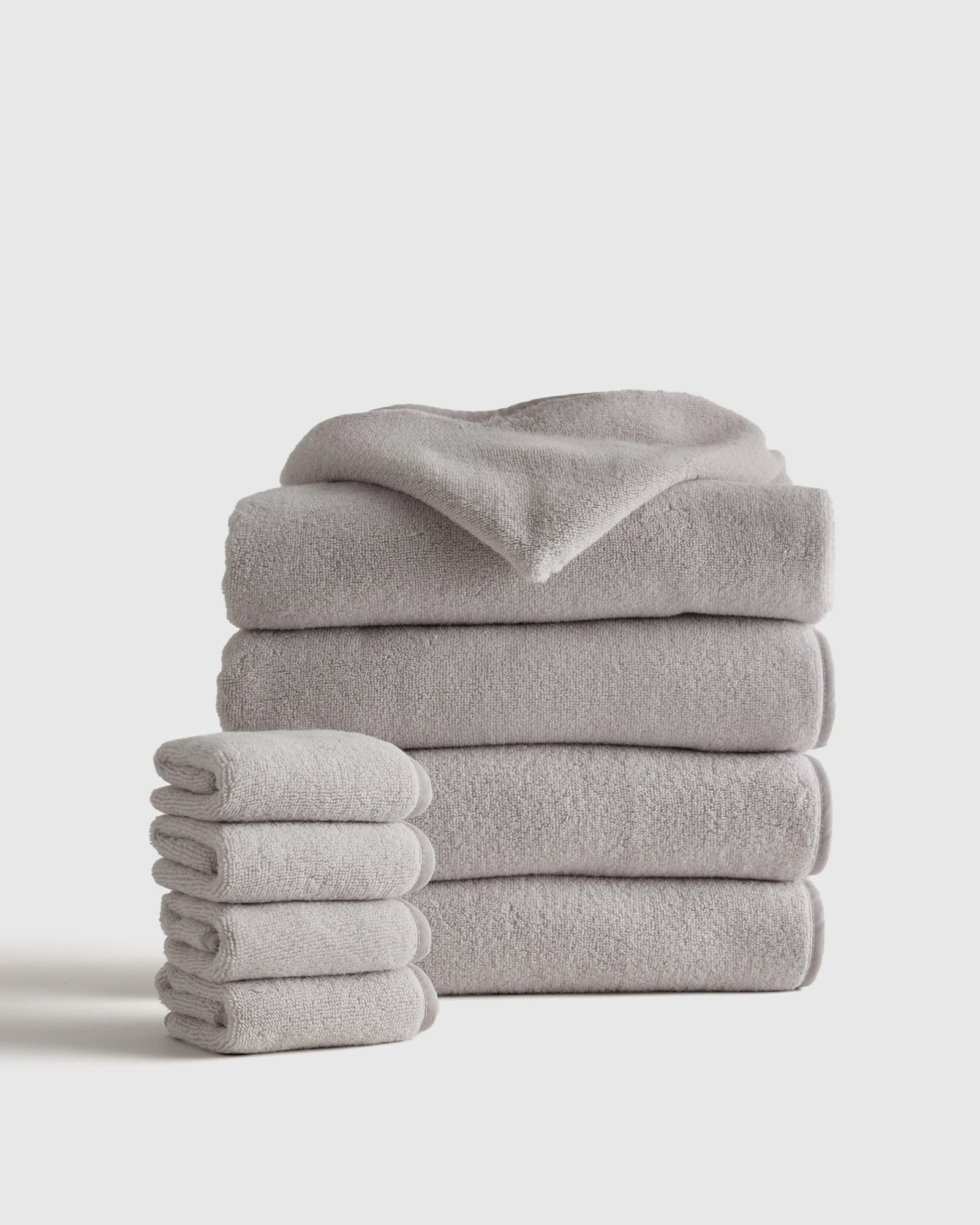 Light Grey Organic Turkish Cotton Kids Bath Bundle 8-Pack | Quince