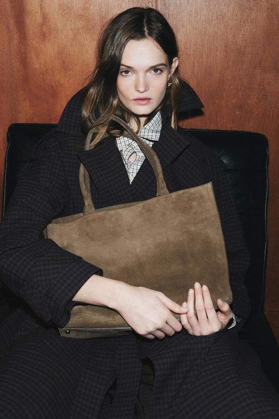 MAXI CITY LEATHER BAG | Zara US