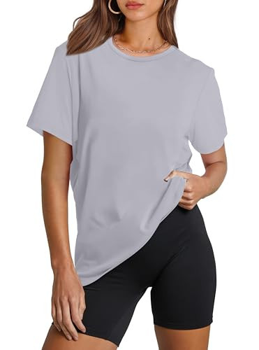 OFEEFAN Womens Work Out Tops Spring Athletic Tops for Women 2024 Grey XL | Amazon (US)
