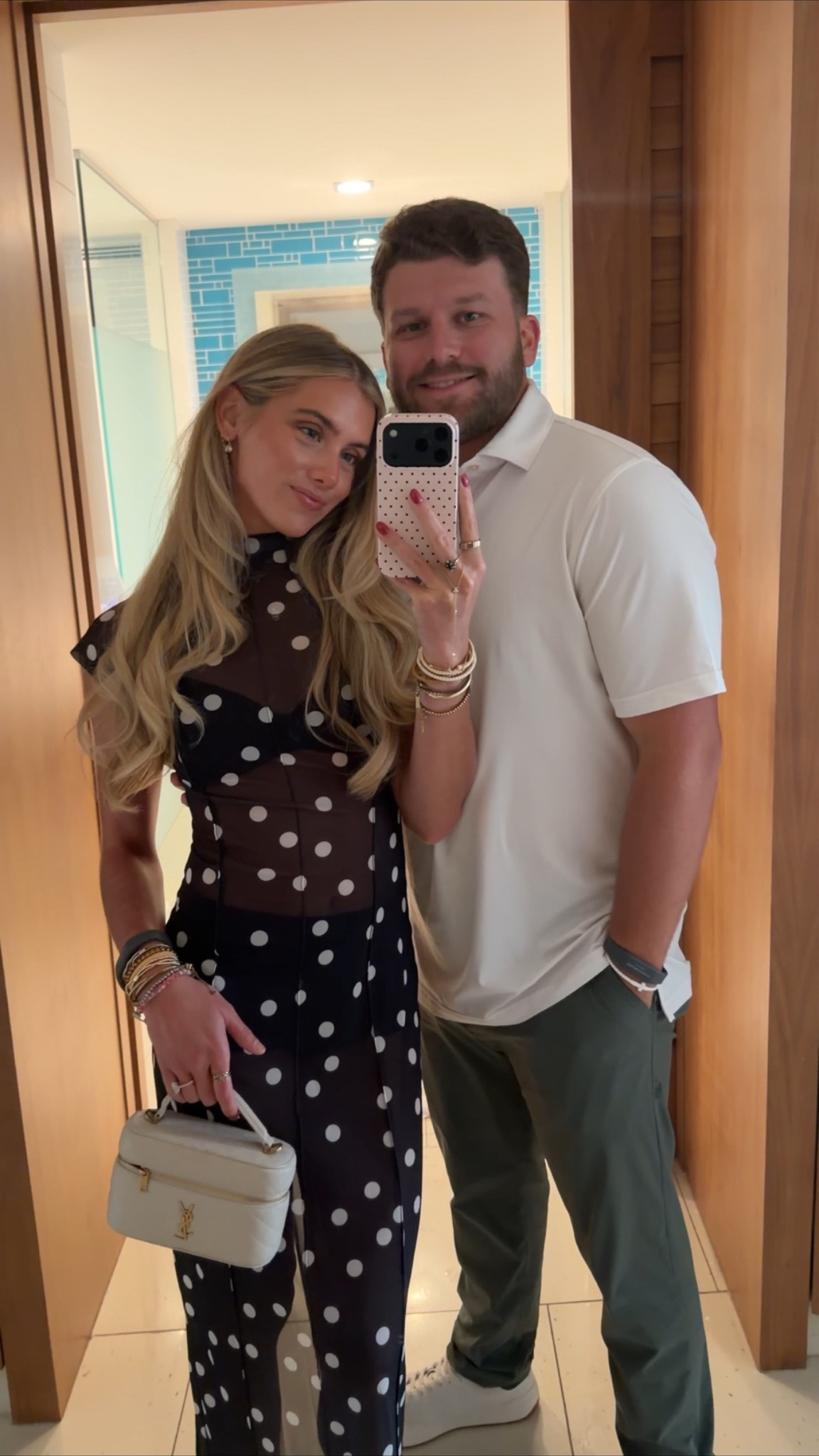Joeys outfit: @petermillar white polo styled with his favorite @greyson green commuter pants and @rothys sneakers. @Shopbop 

Sloane’s outfit: this dress had been on my wishlist on amazon for quite some time and this vacation was the perfect outfit opportunity 🤭  

#bahamasoutfits #vacationoutfits #goingoutoutfit #sheerdress #ootd @Lioness @Amazon Fashion @SKIMS @SAINT LAURENT @Walmart

#LTKootd #LTKMens #LTKTravel