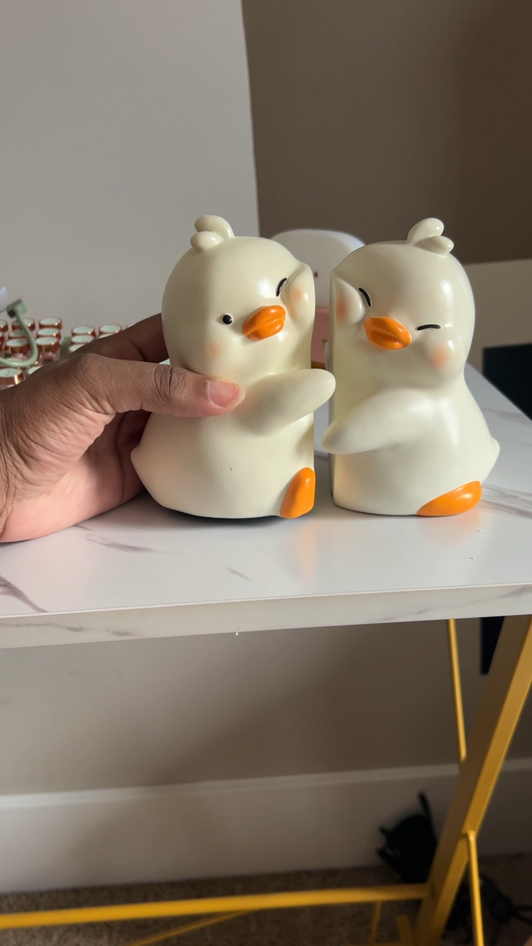The CUTEST duck bookends 😩🫶🏽 #cozy #cozydesk 

#LTKHome