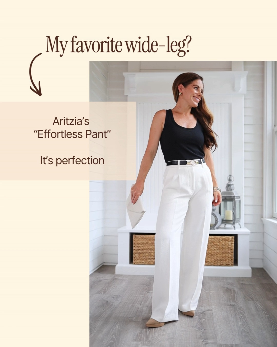 Wide leg trousers petites can wear with ease! The "effortless pant" from @aritzia is relaxed yet fitted through the hip, so it won't overwhelm a smaller frame. I'm wearing the 0 short in light birch (4'11 measurements 33-26-36 for sizing reference). I do need to wear tall heels (4" with slight platform) to pull these off without hemming. 

wide leg trousers | wide leg pants | work outfits | petite-friendly pants 

 #LTKOver40 #LTKPetite #LTKWorkwear
