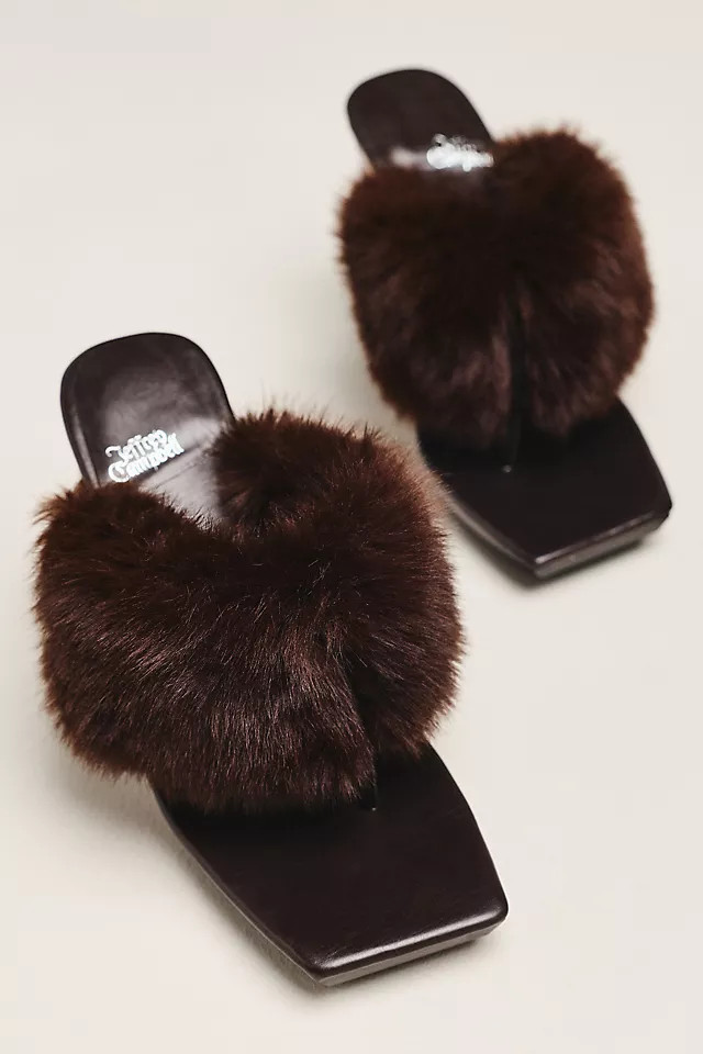 Delusions Faux Fur Heels | Anthropologie (US)