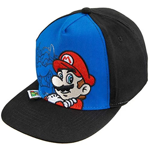 Nintendo Super Mario Boys Baseball Cap Hat Age 4-7 Blue/Black | Walmart (US)