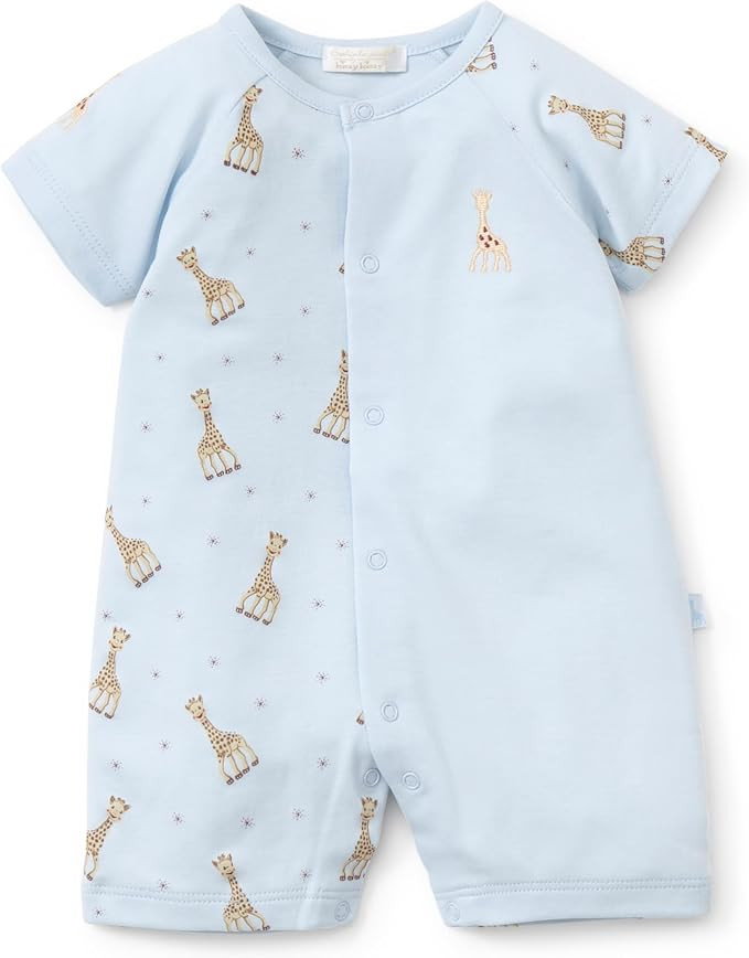 kissy kissy Baby Boys 100% Pima Cotton Sophie La Girafe Print Short Playsuit Romper, Newborn to 2... | Amazon (US)