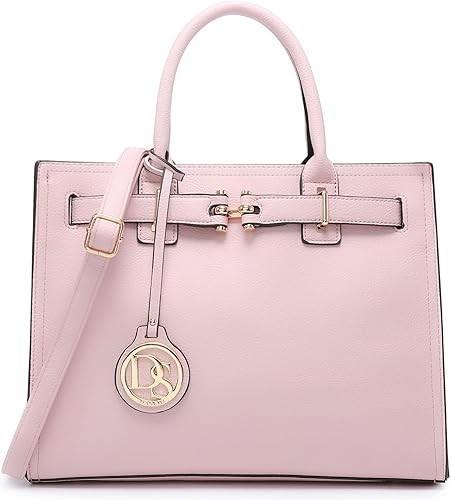 Dasein Women Satchel Purses Handbags Belted Top-handle Work Tote Shoulder Bags with Long Strap | Amazon (US)