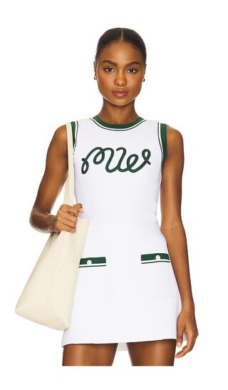 Luna Rib Knit Tank Top in Ivory | Revolve Clothing (Global)