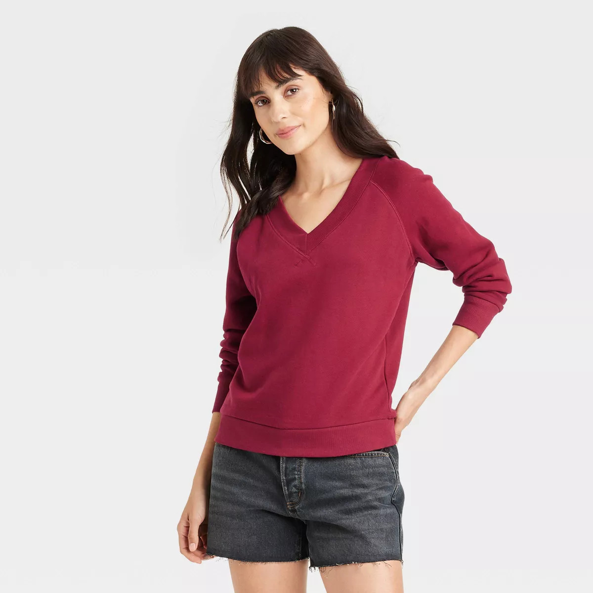 Women's Leisure Studio V-Neck Sweatshirt - Universal Thread™ | Target