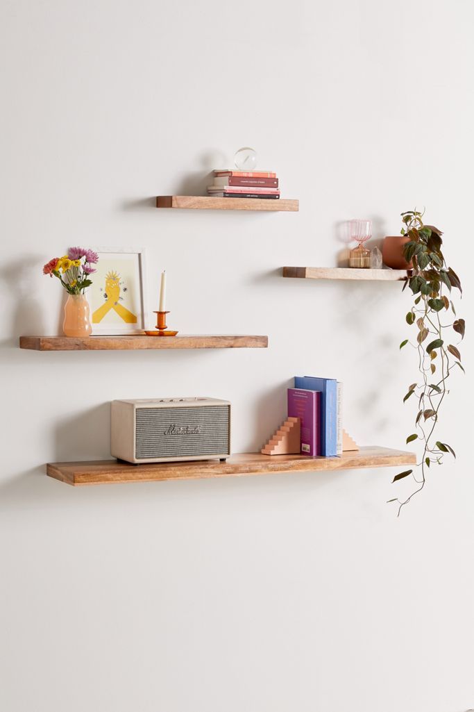 Simple Floating Wood Wall Shelf | Urban Outfitters (US and RoW)