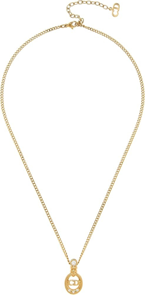 Amazon.com: Christian Dior, Pre-loved Gold & Crystal 'CD' Necklace, Gold : Clothing, Shoes & Jewe... | Amazon (US)