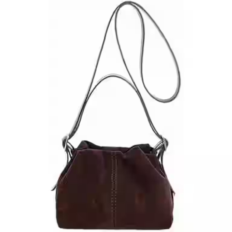 Women Vintage Suede Handbags Tote Handbag Drawstring Bucket Bag Slouchy Crossbody Shoulder Bag Sa... | Walmart (US)