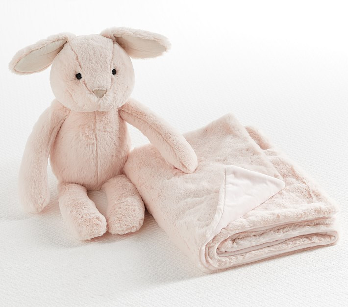 Plush Bunny Stuffed Animal and Blanket Set | Pottery Barn Kids