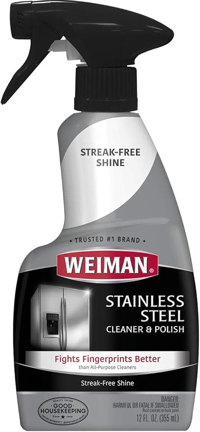 Weiman Stainless Steel Cleaner and Polish Trigger Spray - Protects Against Fingerprints and Leave... | Amazon (US)