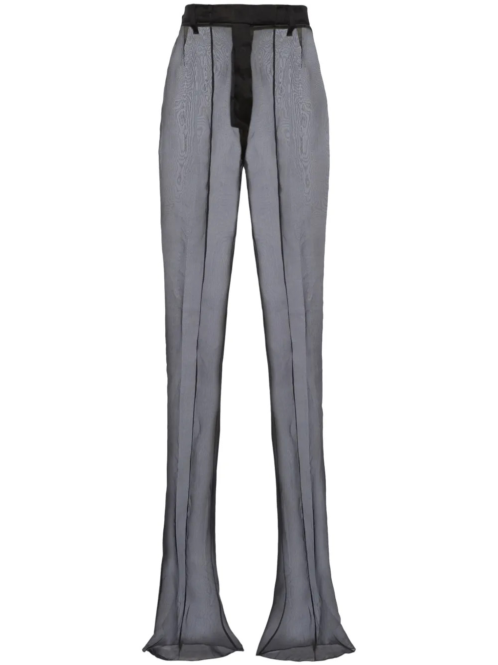 Prada Flared Organza Trousers - Farfetch | Farfetch Global
