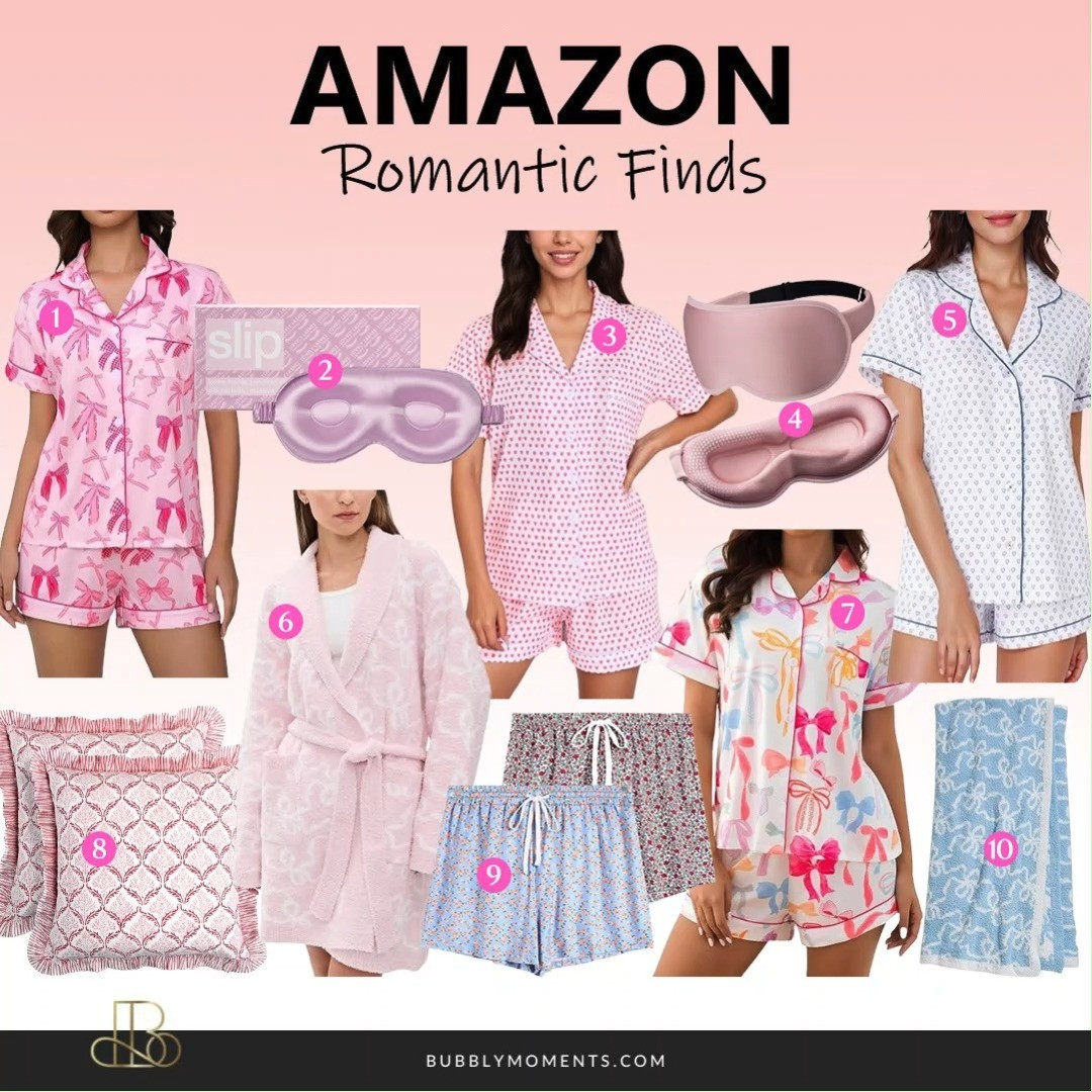 Romantic Finds 💕 Create the perfect cozy and romantic vibe with these Amazon favorites. This collection features cute pajama sets, a silky sleep mask, a soft robe, comfy shorts, decorative pillows, and a cozy throw blanket to make relaxing at home even better. Whether you're refreshing your sleepwear, adding a touch of charm to your bedroom, or looking for a thoughtful gift, these picks are both stylish and cozy. Save this post for later and shop your favorite finds for your next cozy night in.
#LTKBeauty #LTKootd #LTKStyle #AmazonFinds #RomanticFinds #PajamaSet #CozyHome #BedroomDecor #SleepEssentials #SelfCare #AmazonFavorites #HomeDecor #GiftIdeas #CozyVibes #SoftLiving #HomeInspo #AmazonHome #MustHaveFinds #LifestyleFinds #Wishlist 

 