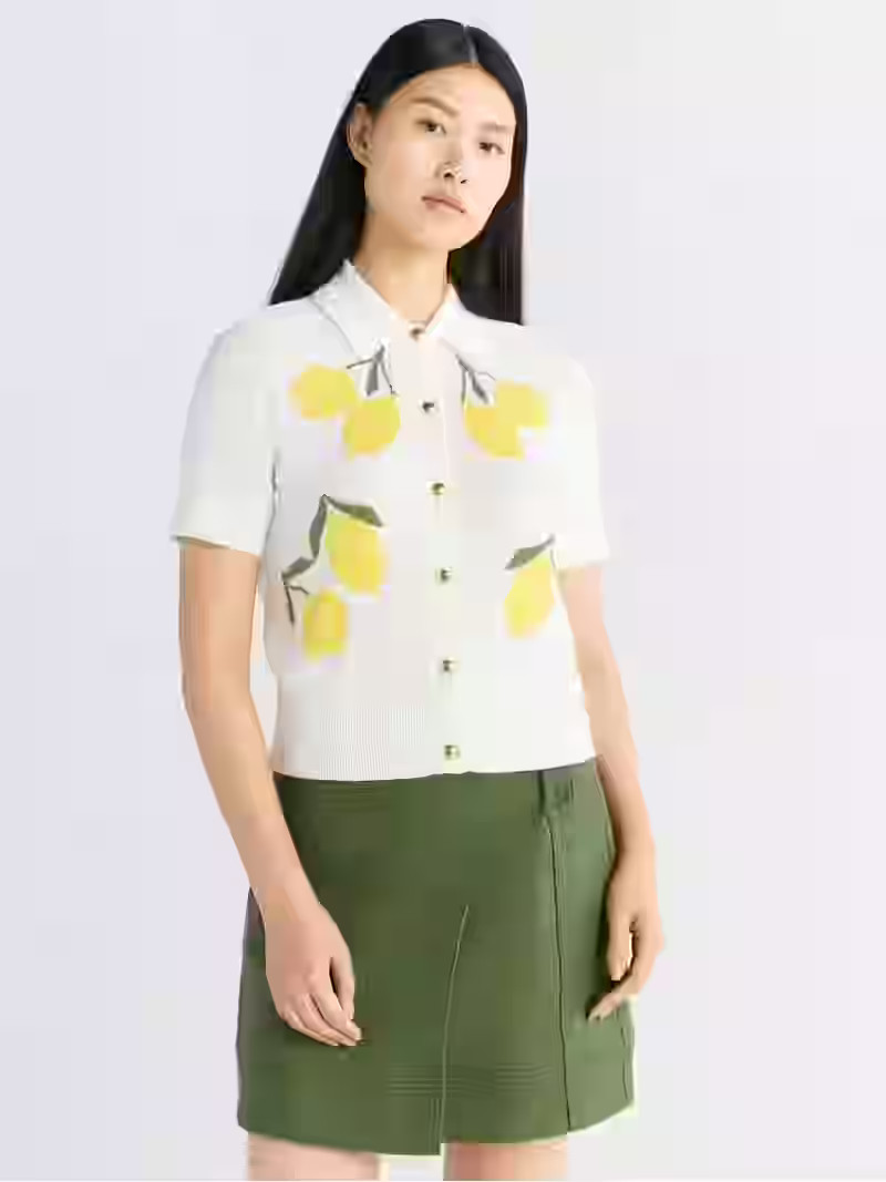 Free Assembly Women's Collared Cardigan Sweater with Short Sleeves, Lightweight, Sizes XS-XXL | Walmart (US)