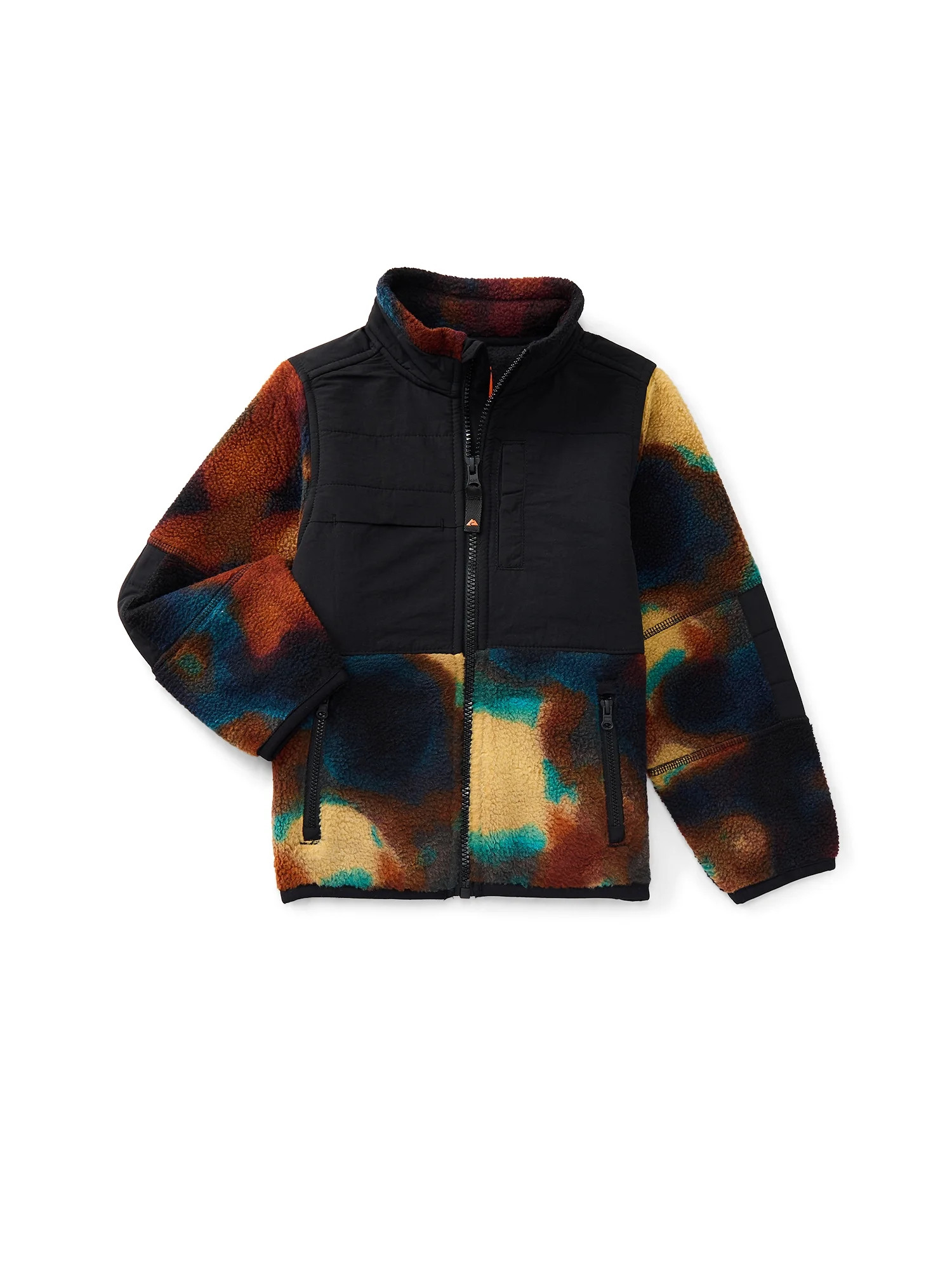Ozark Trail Boys Mixed Media Fleece Jacket, Sizes 4-18 | Walmart (US)